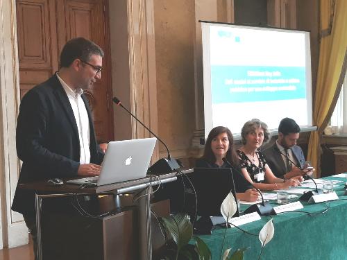 L'assessore regionale alle Autonomie locali, Pierpaolo Roberti, all'apertura dei lavori di EMODnet (Open data sul mare per un futuro sostenibile)